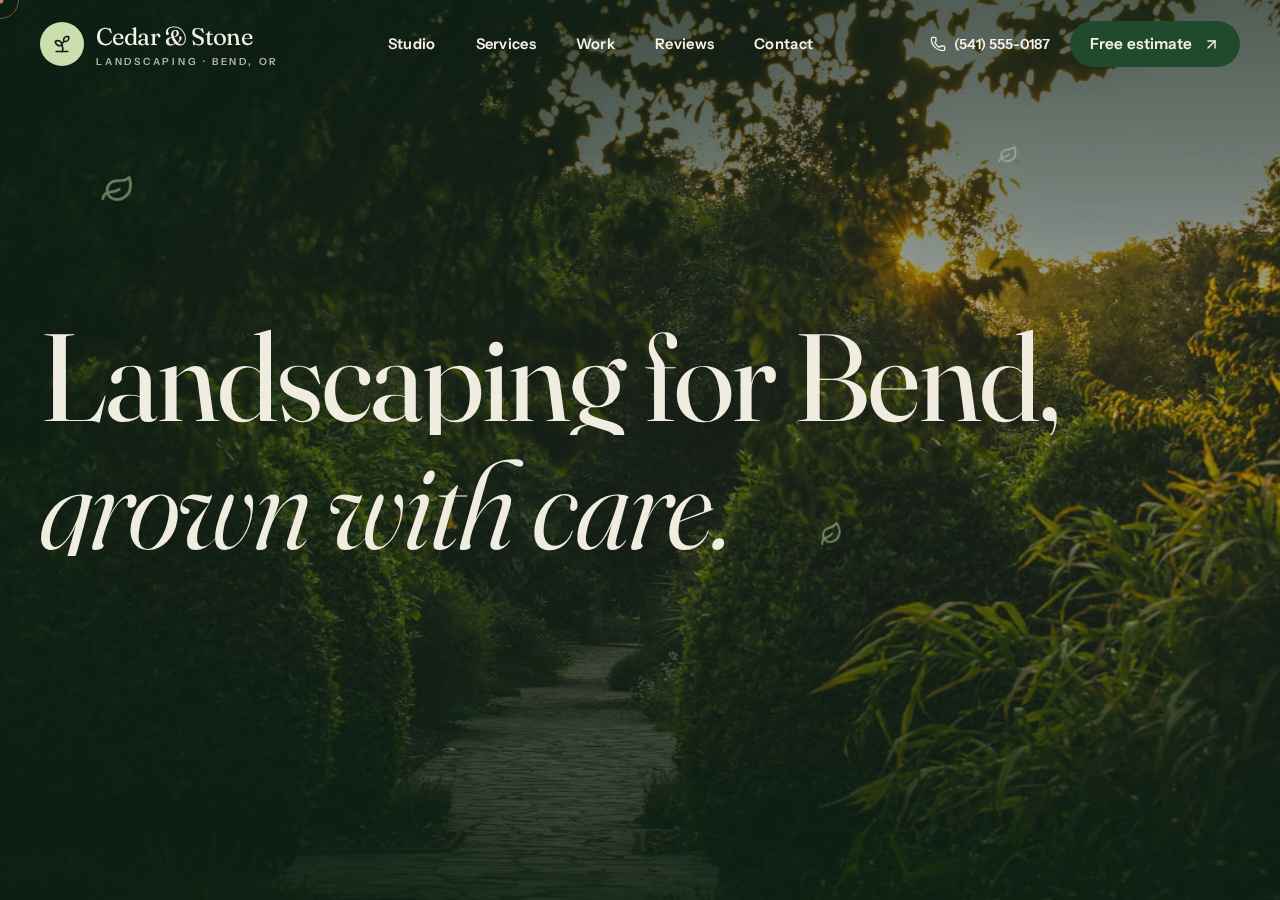 Cedar & Stone — live site preview