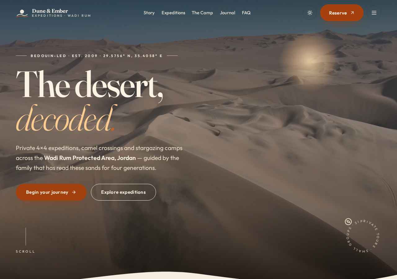 Dune & Ember Expeditions website