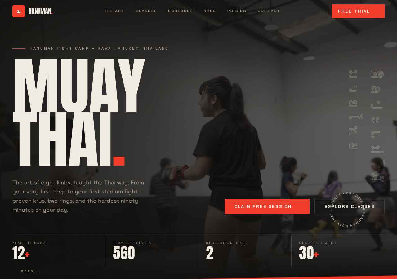 Hanuman Muay Thai website