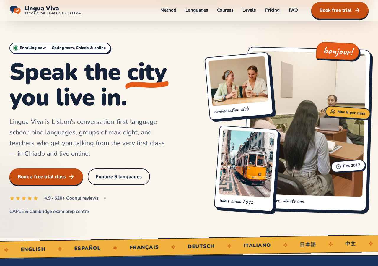 Lingua Viva — live site preview